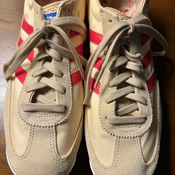 Adidas Women's SL 72 Cream and Red Sneakers - Picture 2 of 6